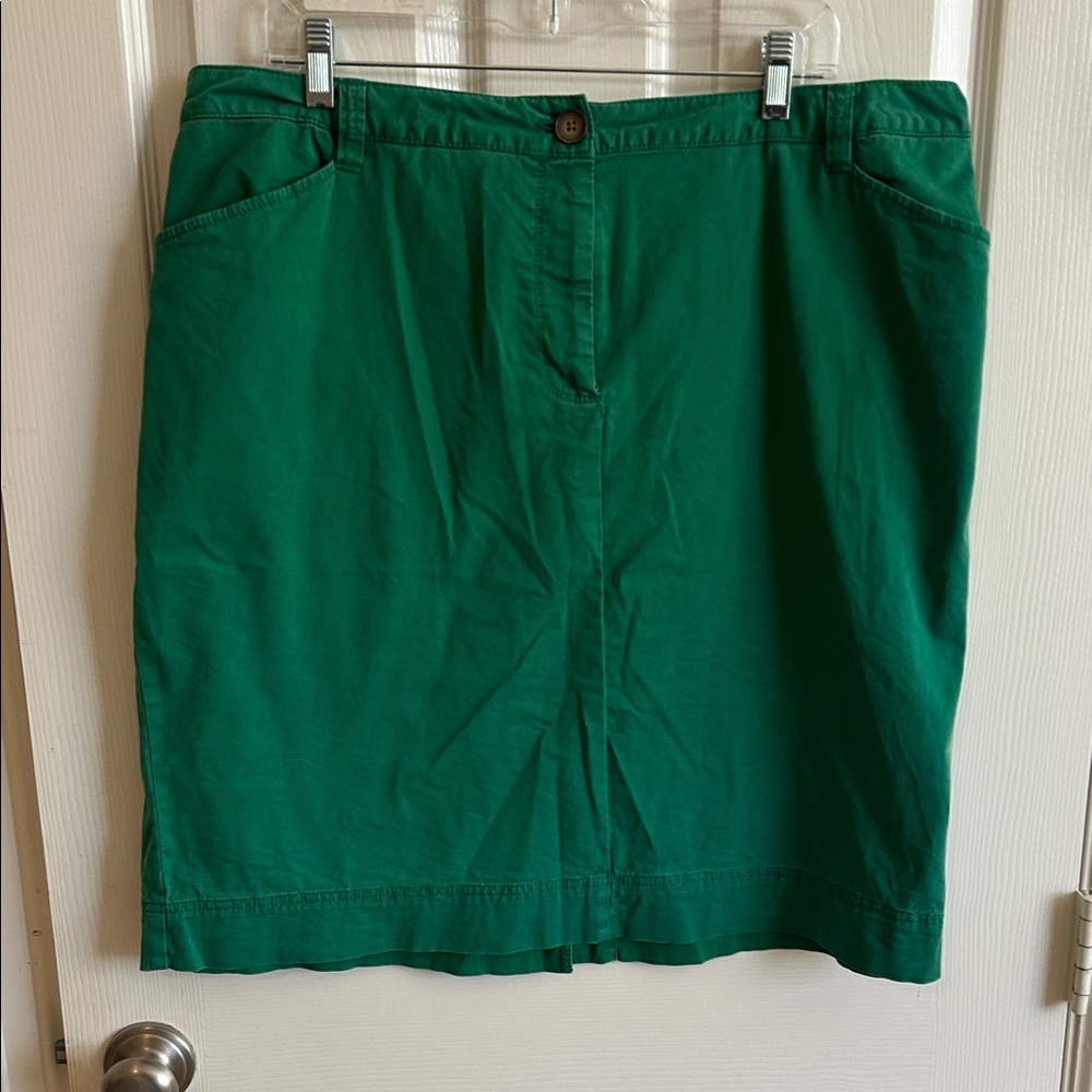 Land’s End Green Knee-Length Skirt
